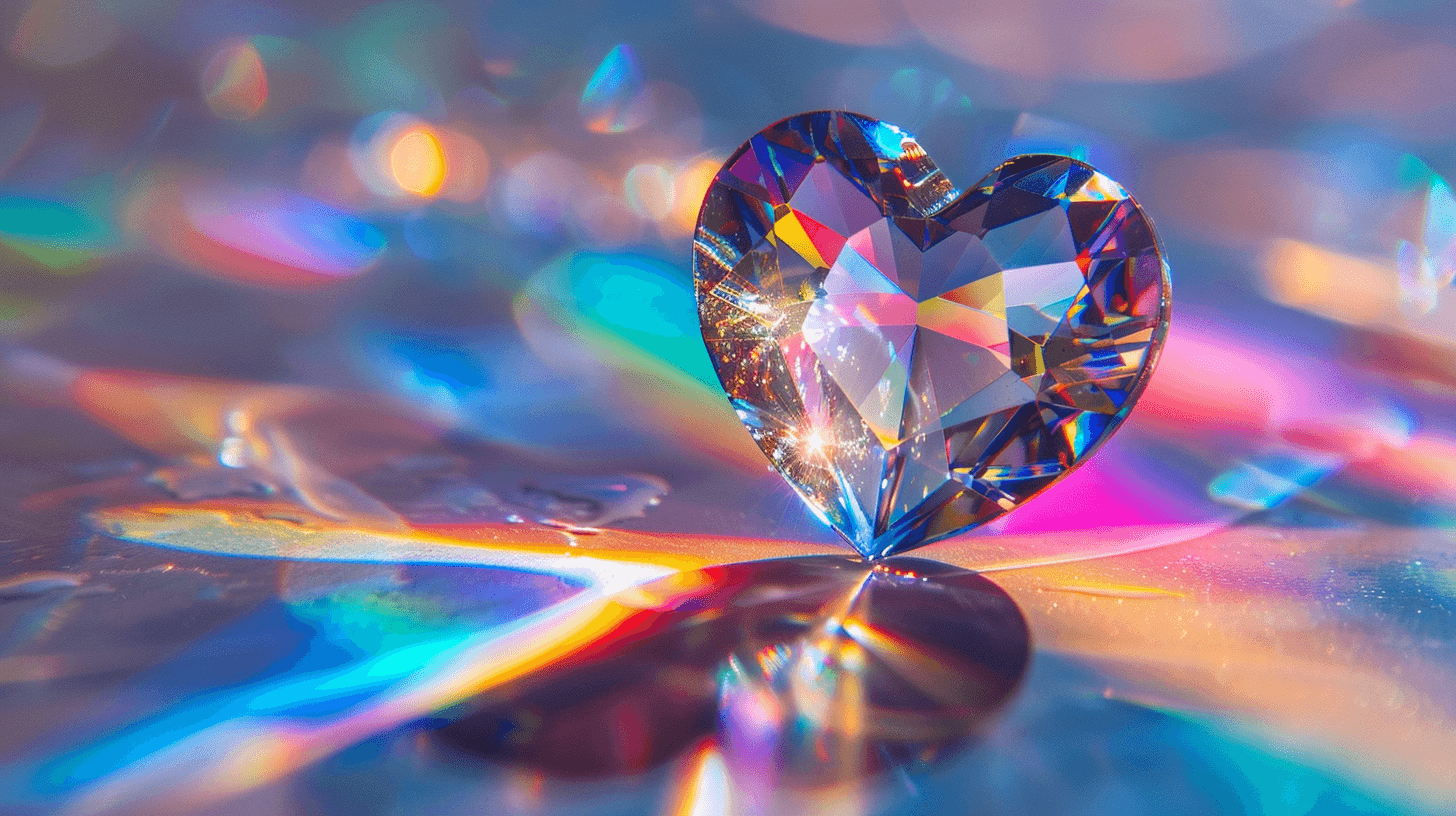 A couple celebrating their crystal anniversary with elegant crystal gifts and sparkling decorations
