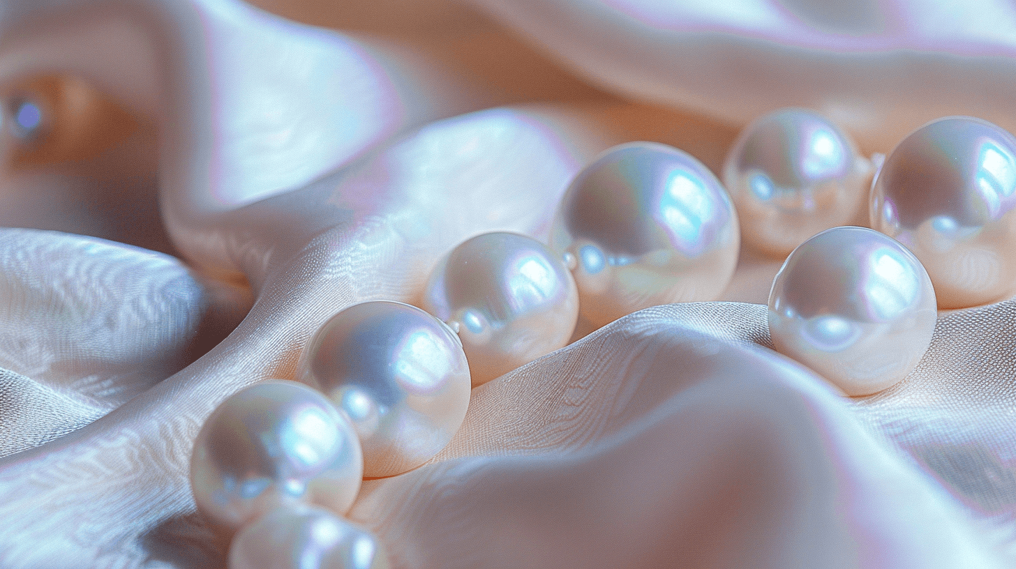 A couple celebrating their pearl anniversary with elegant pearl jewelry and gifts representing 30 years of love