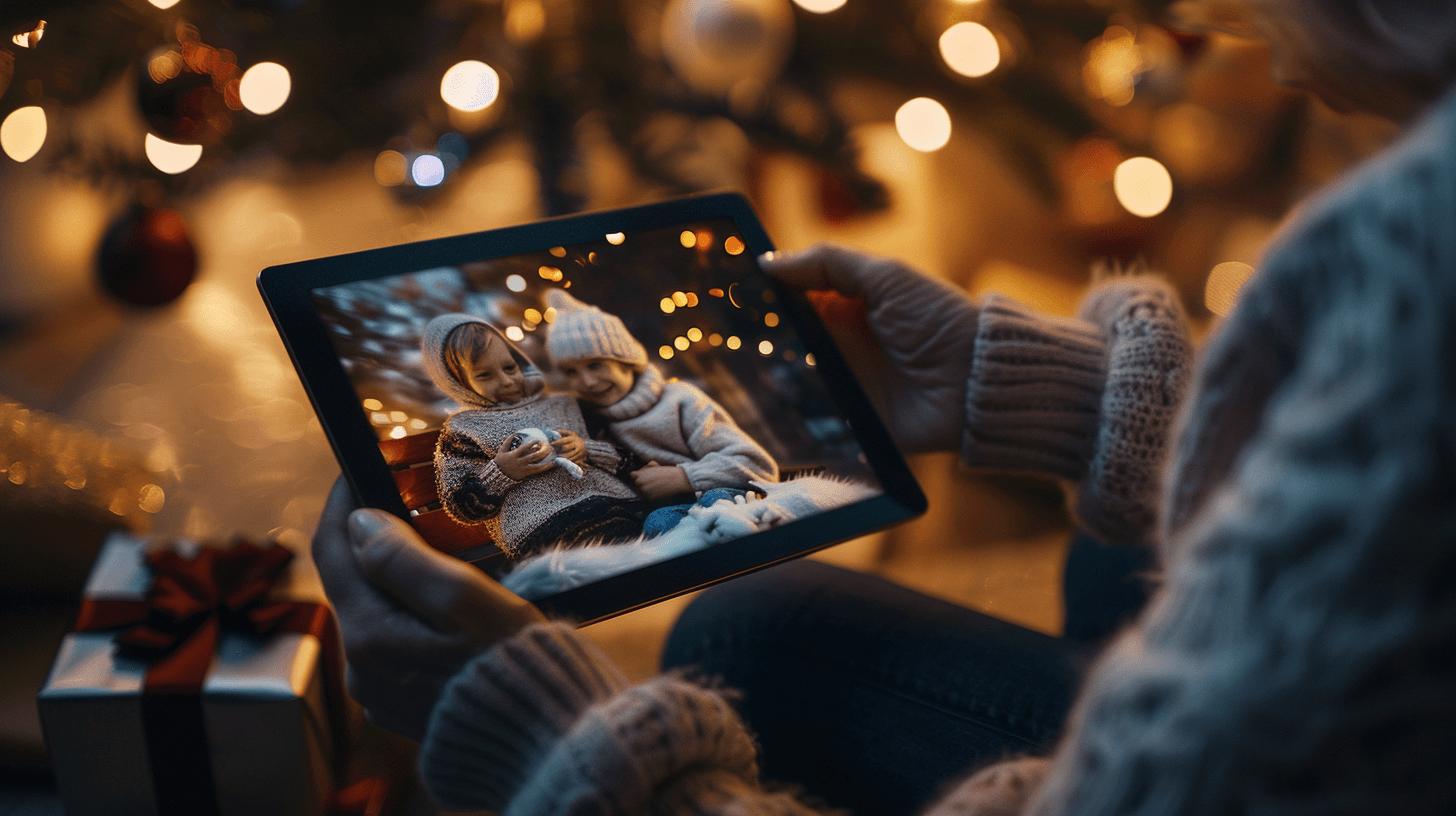 A heartfelt photo to video gift being shared between loved ones